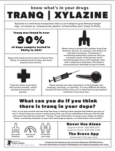 Harm Reduction xylazine poster